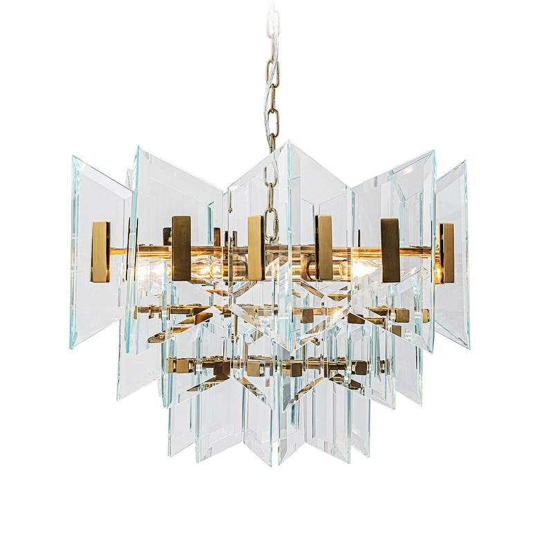 Magic city cross glass panels chandelier